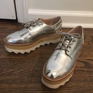 SILVER PLATFORM OXFORDS